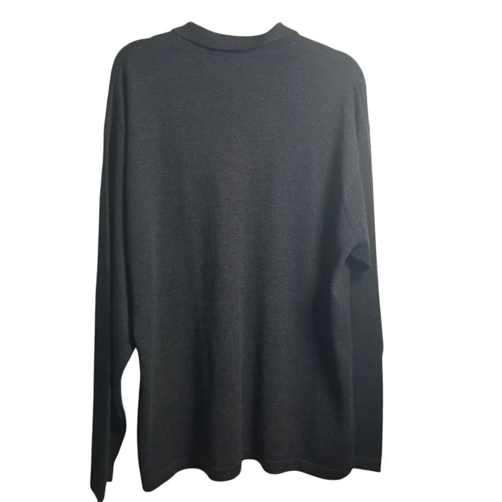 Banana Republic Dark Grey Merino Wool Men's Longsleeve Shirt Sz XL